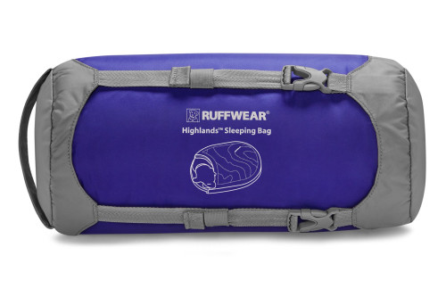 saco de dormir para perros Ruffwear Highlands™ ligero  ocupa poco espacio enrollado en su bolsa. para camping y mochila toma 6