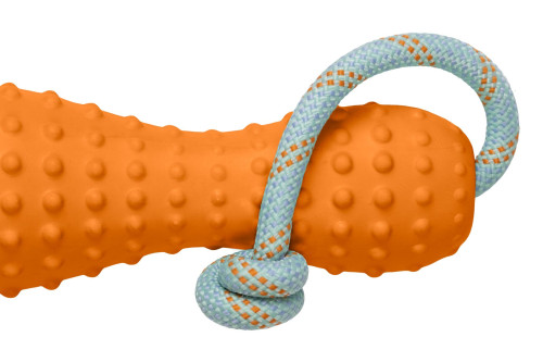 El juguete interactivo para perros Gourdo™ de Ruffwear está fabricada con caucho de latex natural. Resistente toma 4