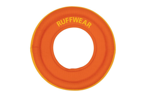 El juguete para perros Hydro Plane™ Ruffwear disco para largo alcance.  Su núcleo de espuma para no dañar los dientes toma 5