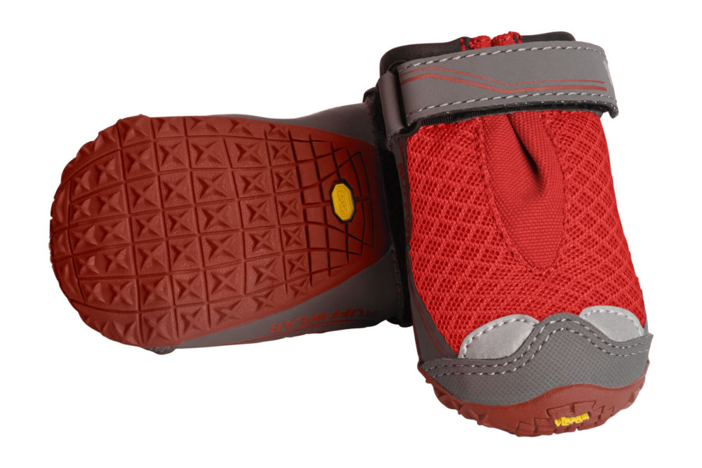 botas zapatos para perros Grip Trex™ rojo Sumac Ruffwear protección todo terreno.  suela Vibram de alto agarre toma 1