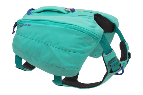 mochila alforja para perros Ruffwear Front Range™ Turquesa, ajuste y funcionalidad, confortable toma 1
