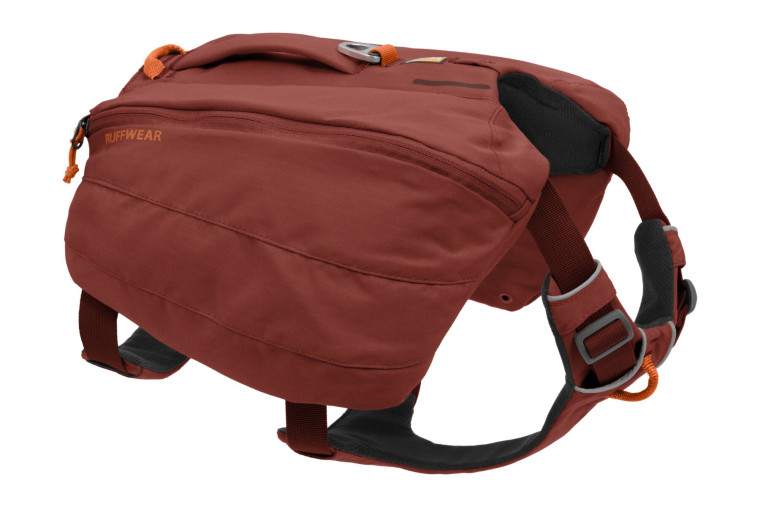 mochila alforja para perros Ruffwear Front Range™ Rojo, ajuste y funcionalidad, confortable toma 1