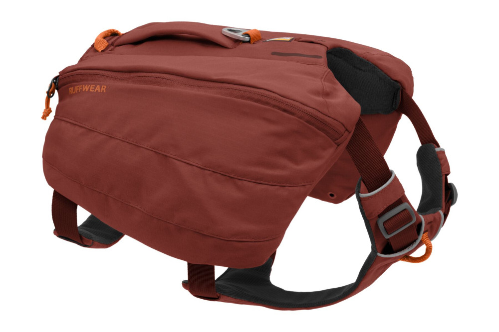 mochila alforja para perros Ruffwear Front Range™ Rojo, ajuste y funcionalidad, confortable toma 1